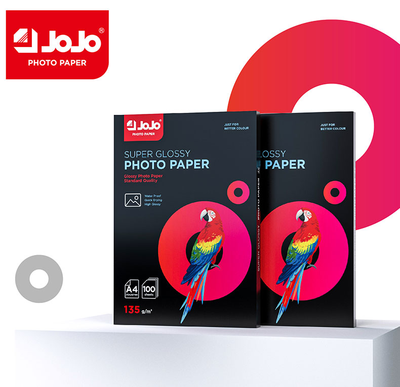 135g High Gloss Glossy Photo Paper with colour box
