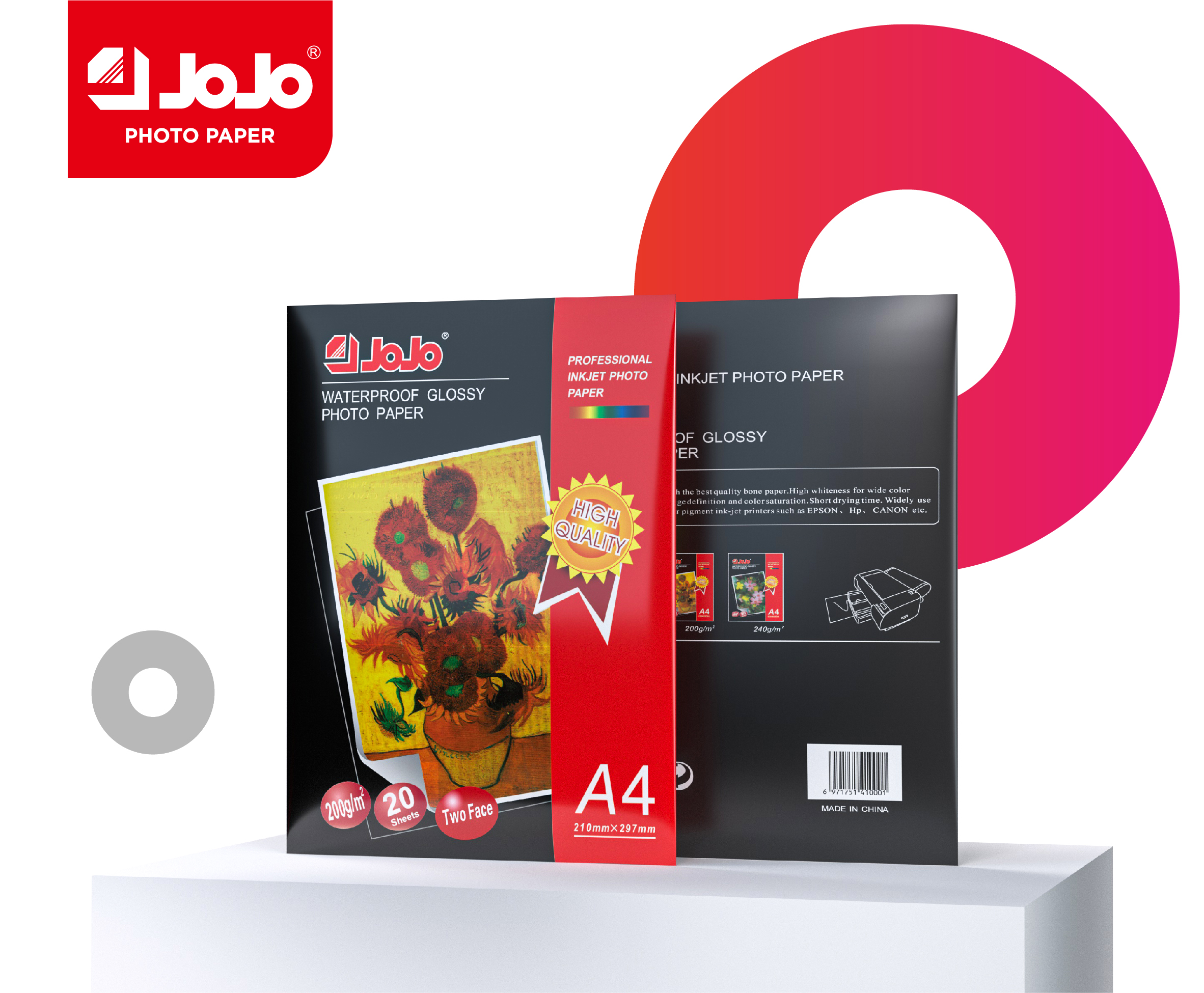 200g Double-Sided A4 Glossy Photo Paper with classic colourbag