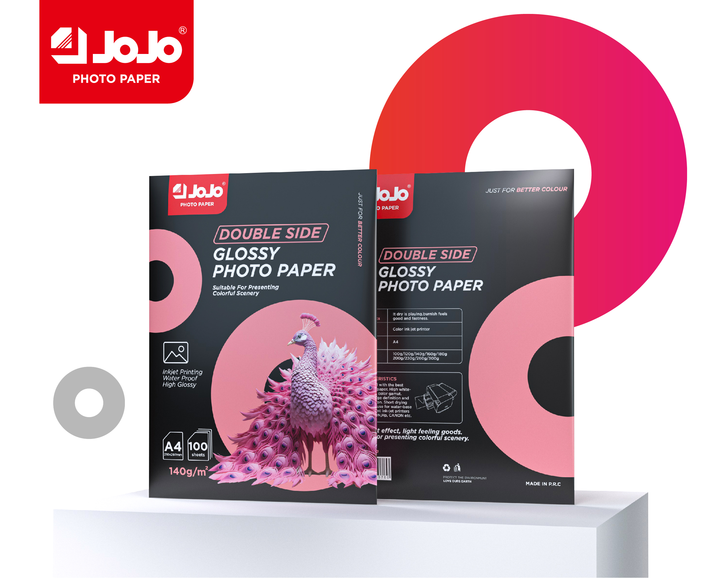 140g  Double-Sided A4 Glossy Photo Paper with new-colourbag
