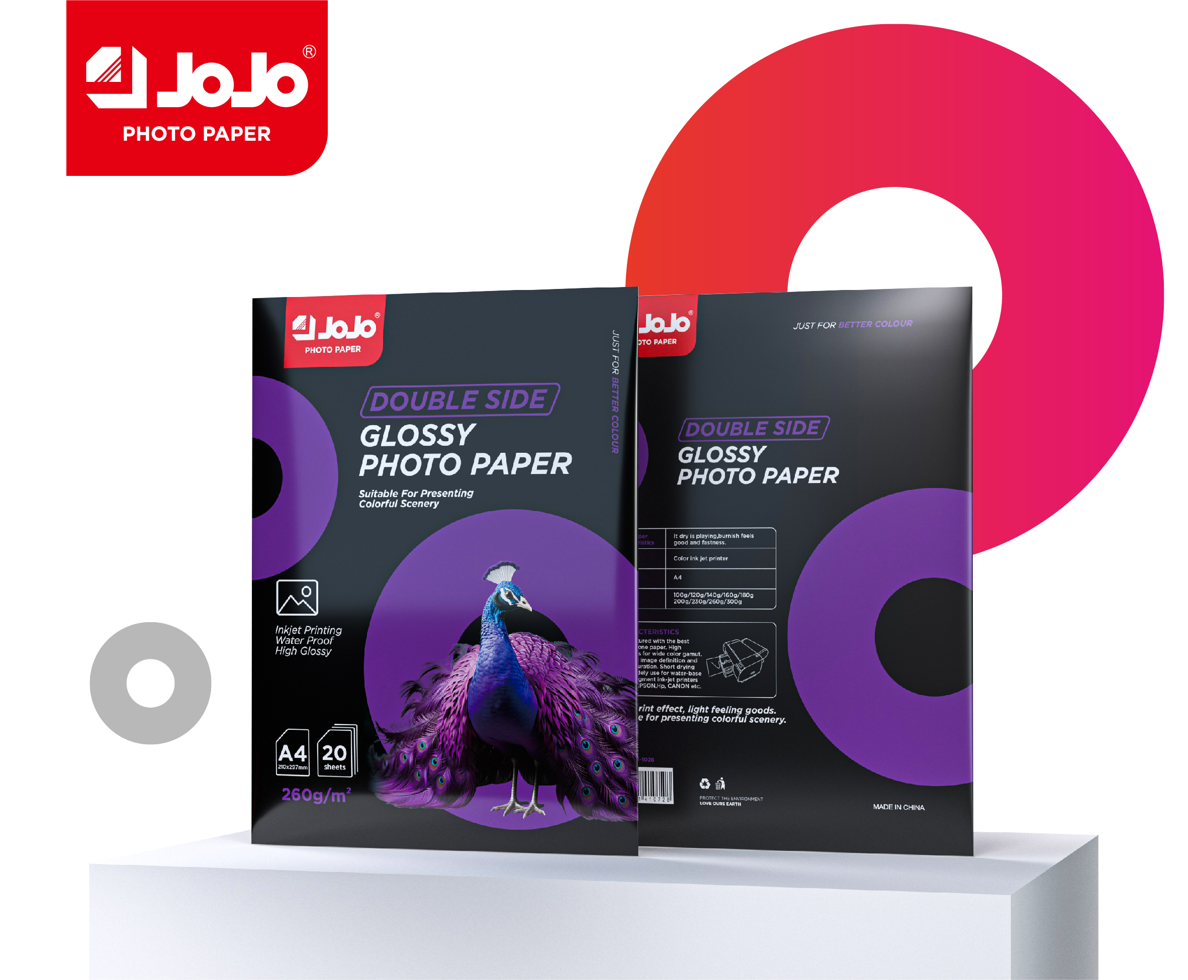 260g Glossy Glossy Photo Paper with new-colourbag
