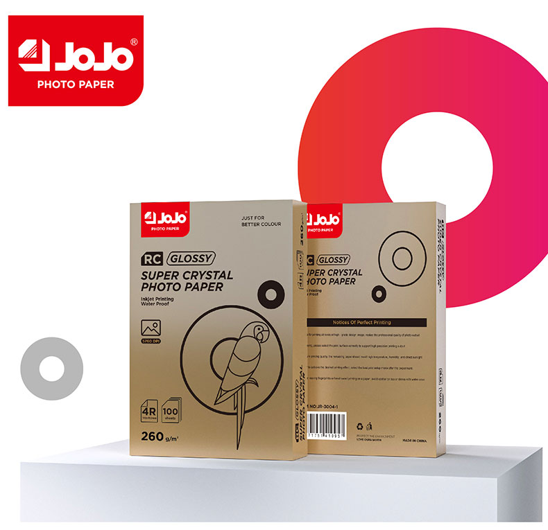 JR-3004 Glossy High Quality Professional Rc Waterproof Photo Paper — 260gsm, Instant Dry 