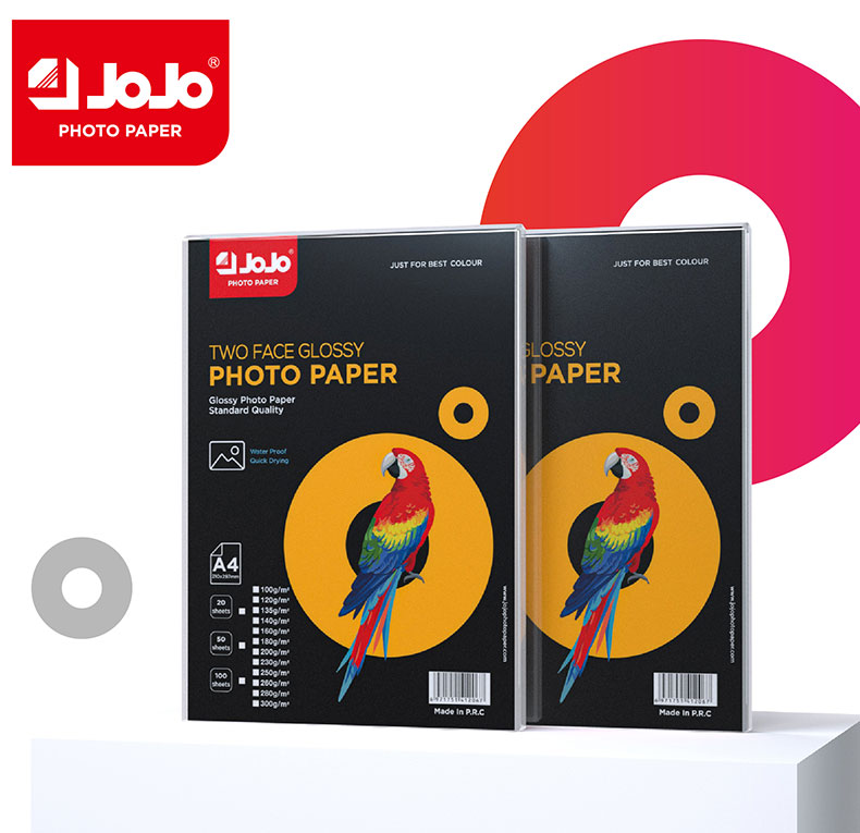 double-sided glossy photo paper with colour cover  100g/120g/140g/160g/180g/200g/230g/260g/300g multiple weights available