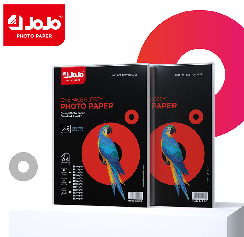 single-sided glossy photo paper with colour cover  115g/135g/160g/180g/200g/240g/260g/300g multiple weights available