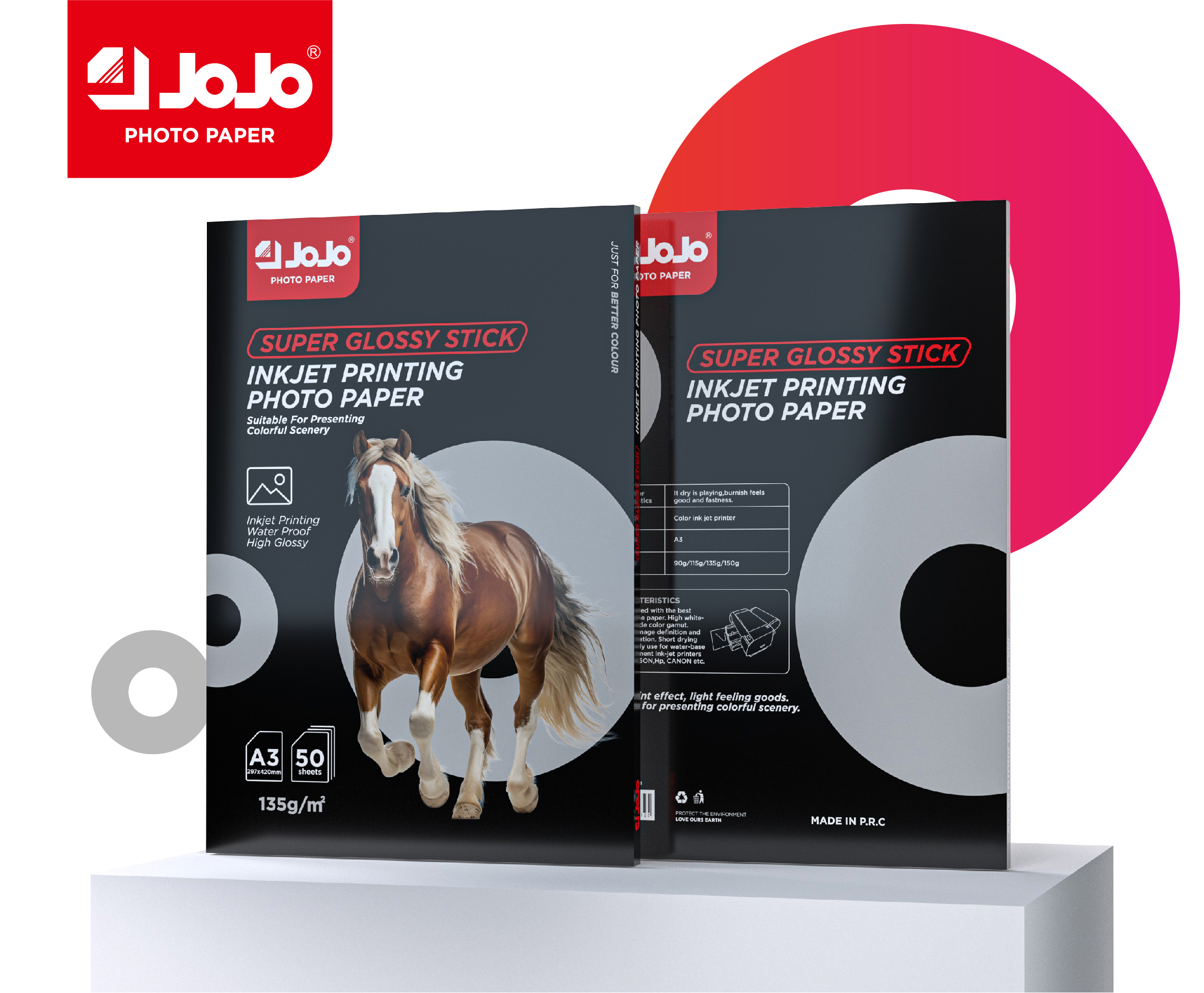 135g A3 Self-Adhesive Photo Paper For Inkjet Printers with new colour box