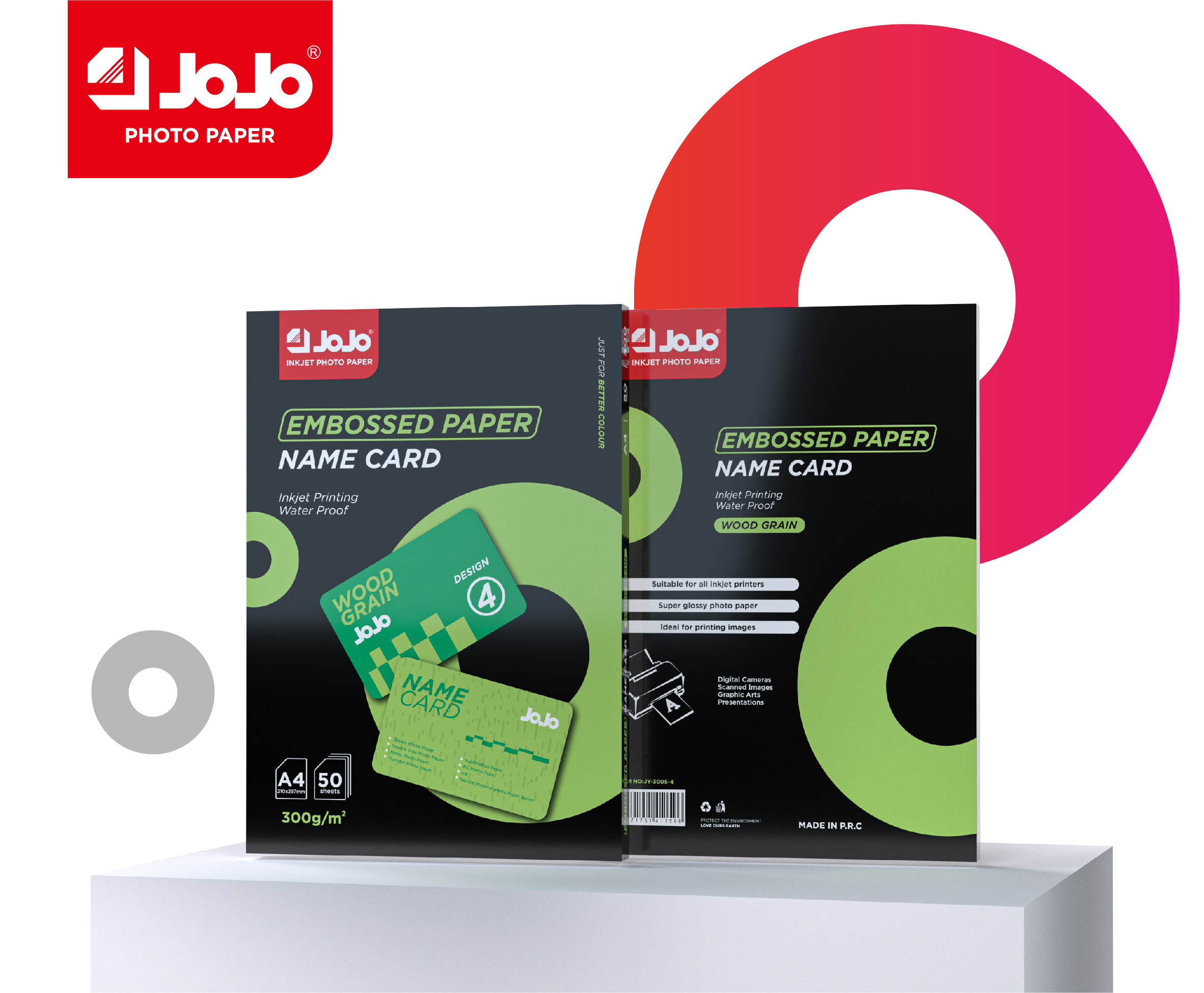 JY-3005-4 300g Embossing Business Card Glossy Photo Paper