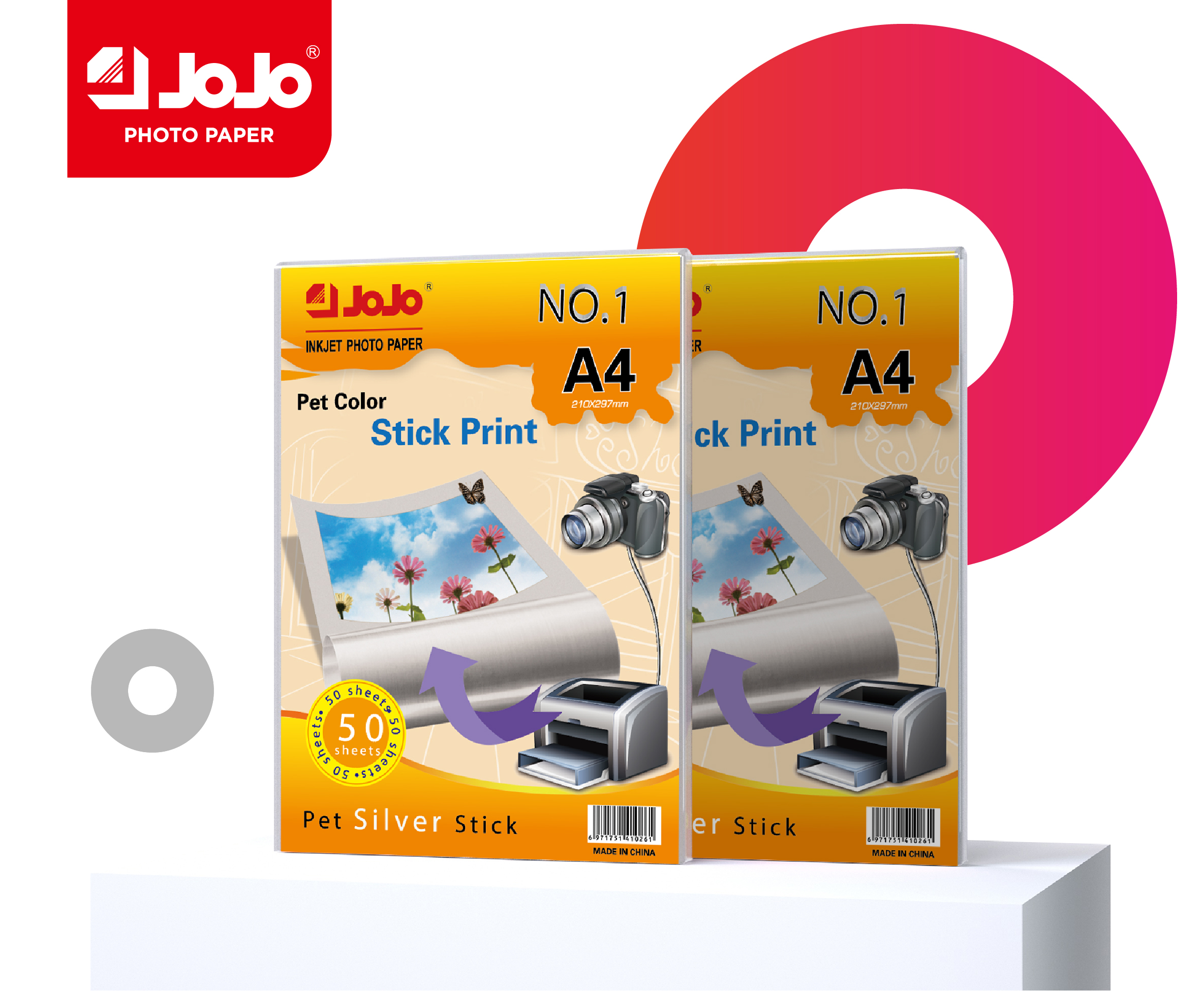 JT-2003 Durable Convenient Self-Adhesive Specialty Photo Paper
