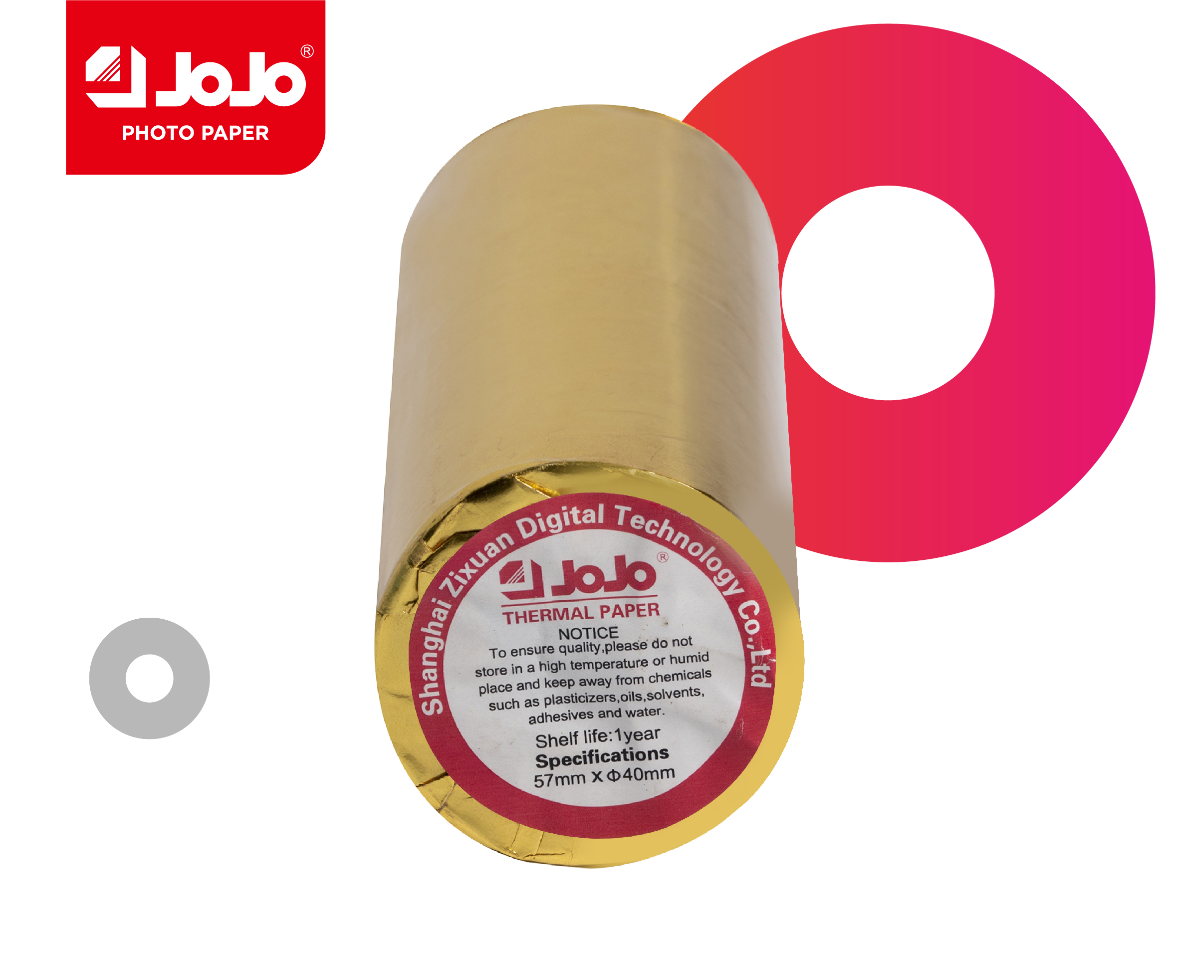JL-2002 57*40mm Durable Good Compatibility Thermal Paper