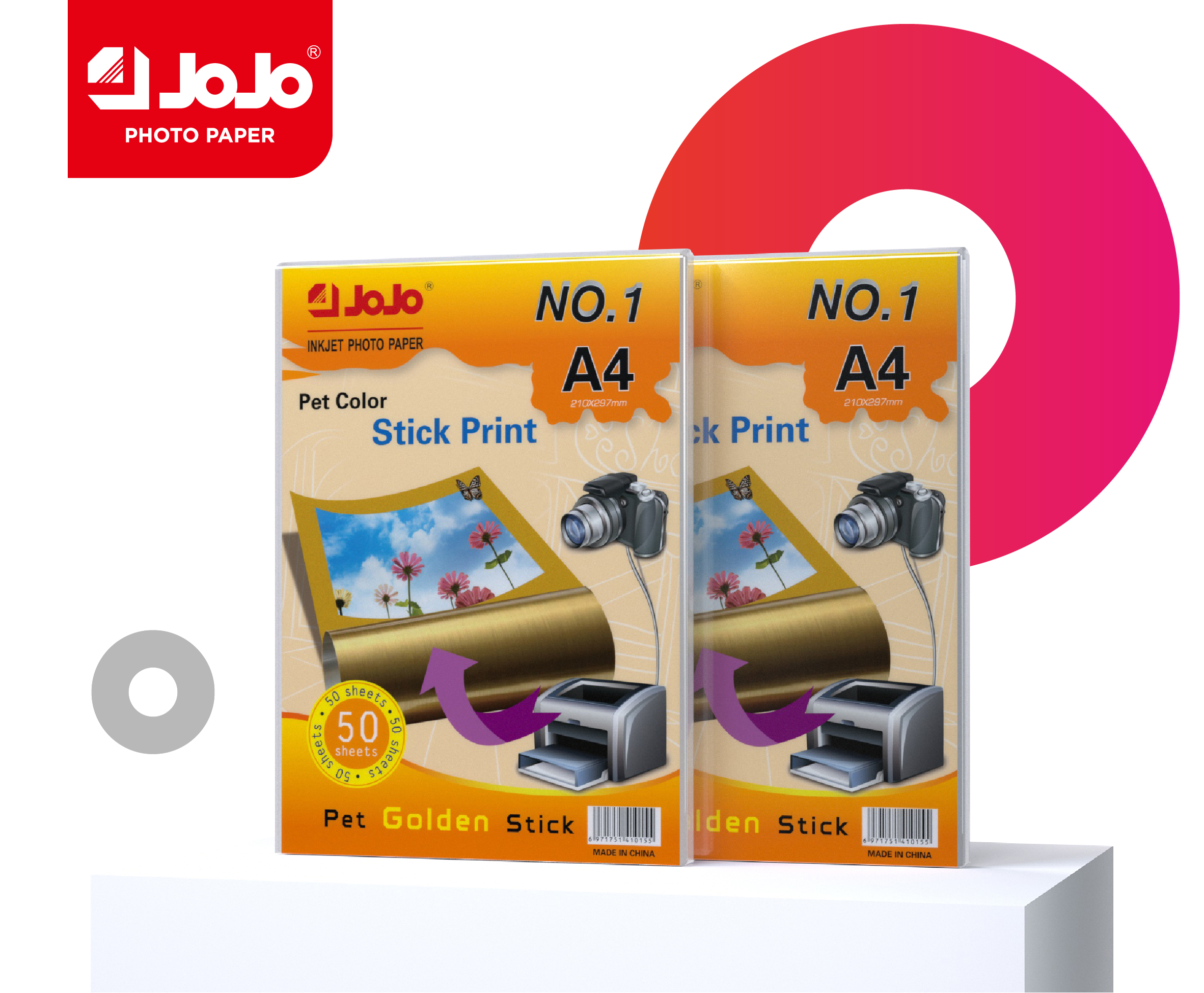 JT-2002 Durable Convenient Self-Adhesive Specialty Photo Paper