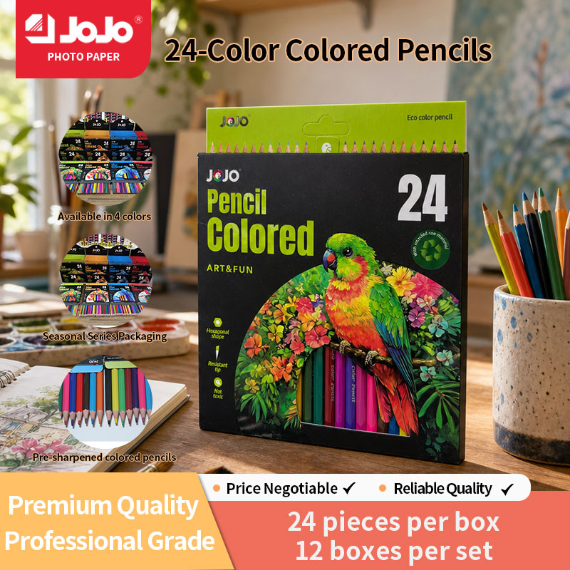 24 color pencil white inside 24pcs/color box YBA-1013
