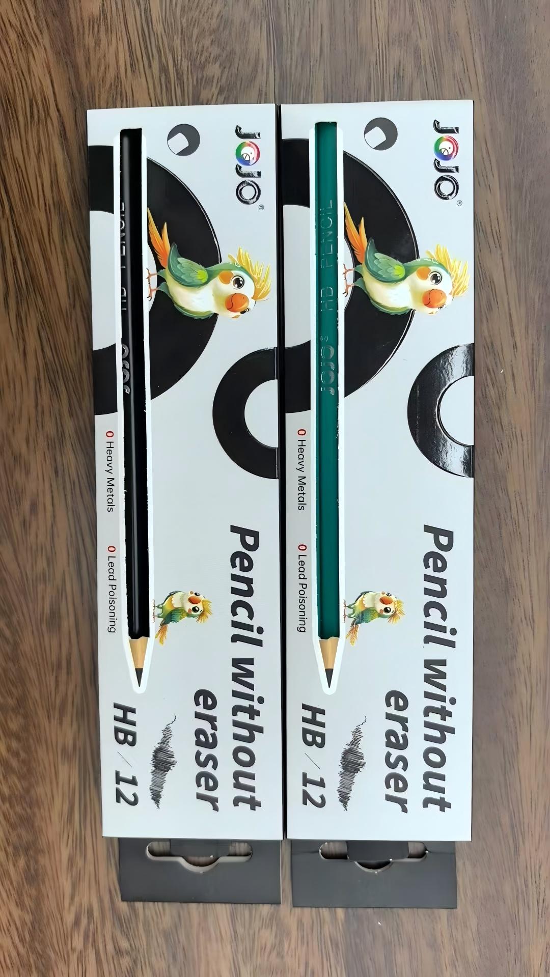 YBA-1003/1004 HB pencil green/black body  12pcs/color box no eraser